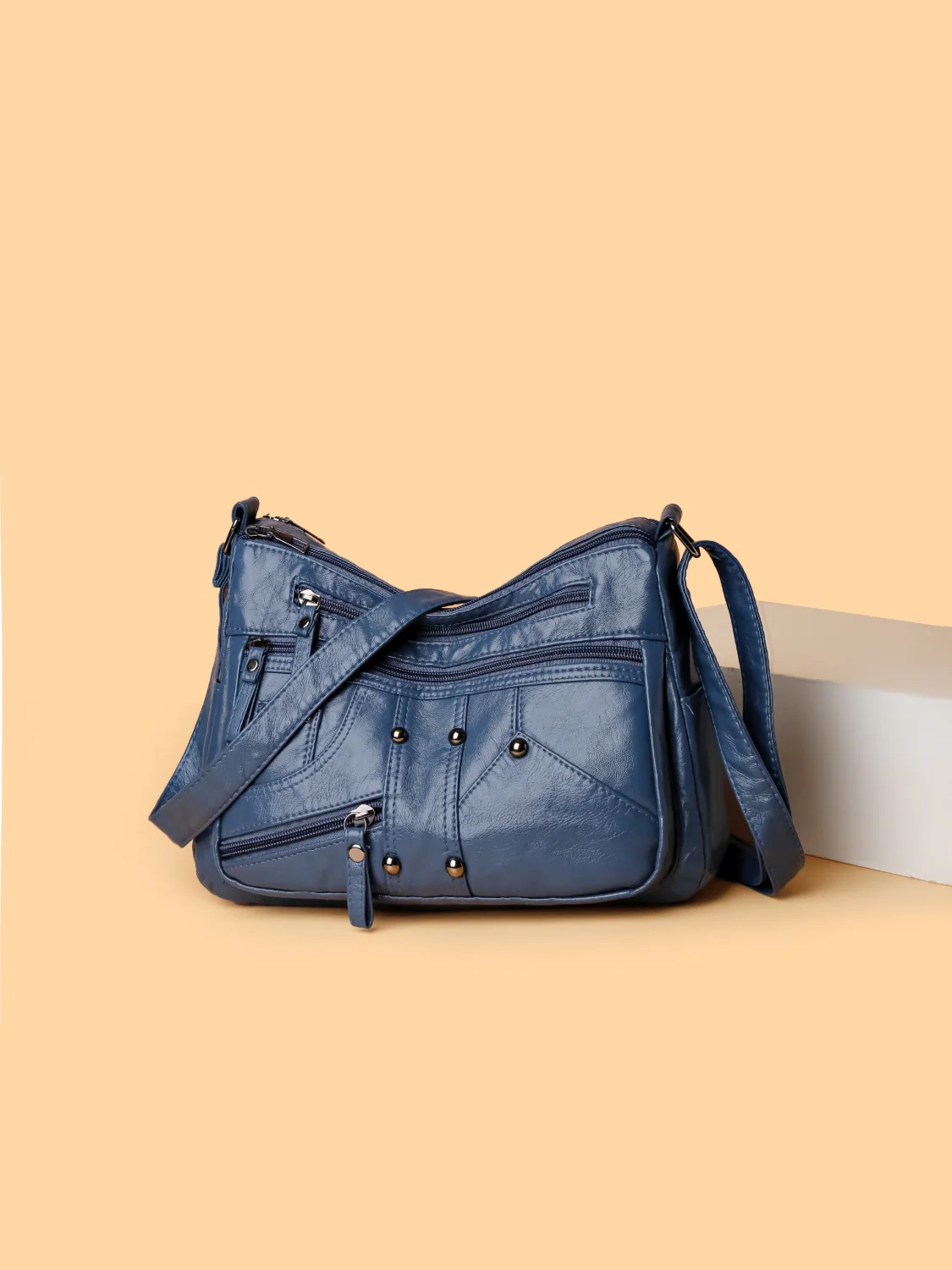 PU Leather Adjustable Strap Shoulder Bag - Image 16