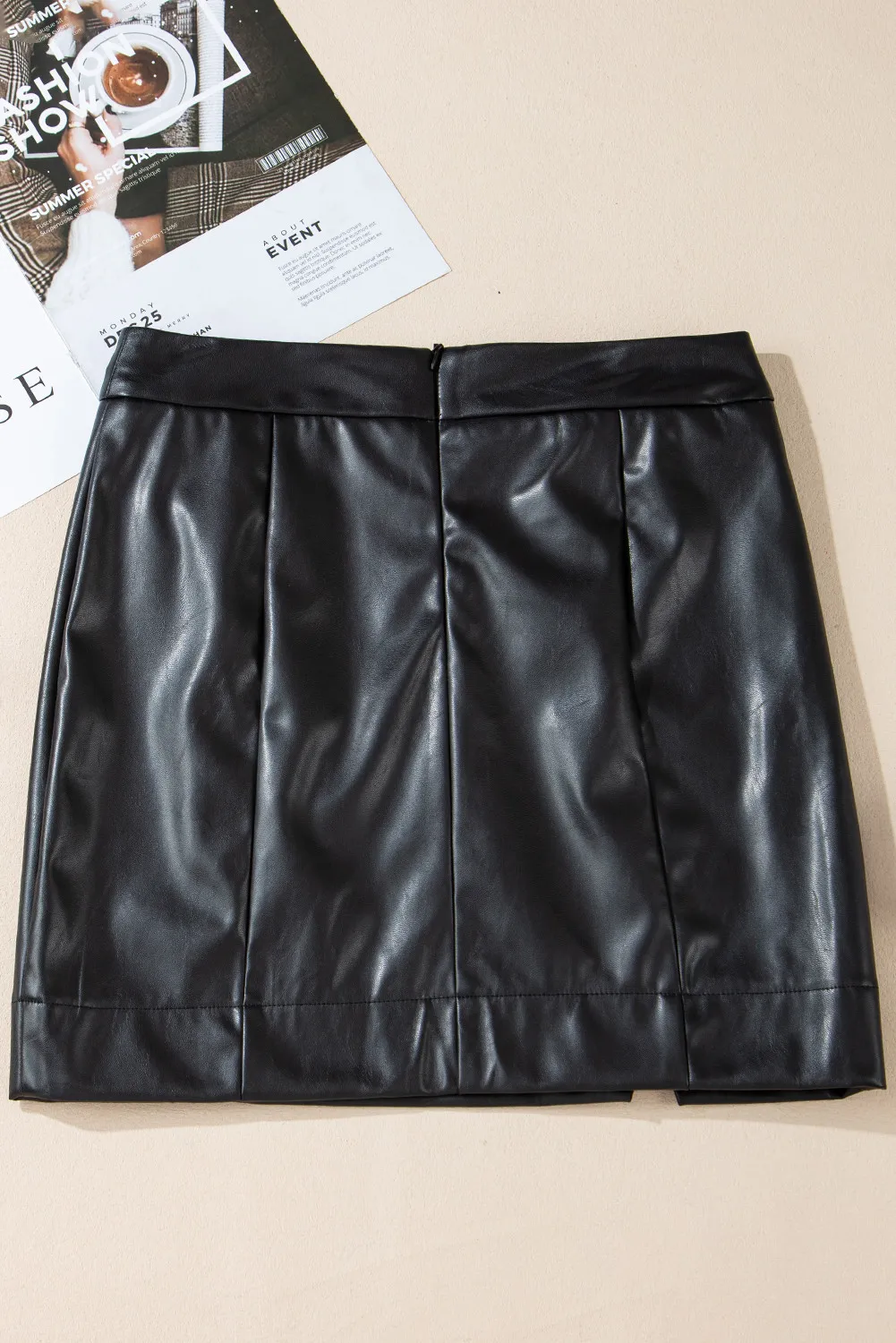 PU Leather Mini Skirt - Image 4