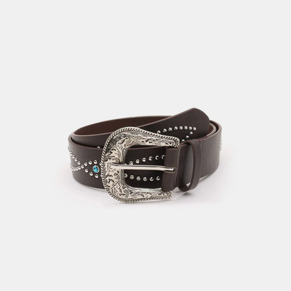 PU Leather Rhinestone Belt - Image 11
