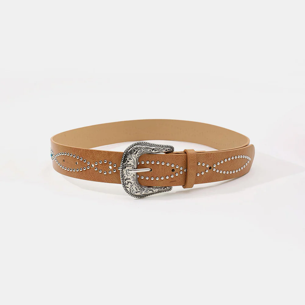PU Leather Rhinestone Belt - Image 7