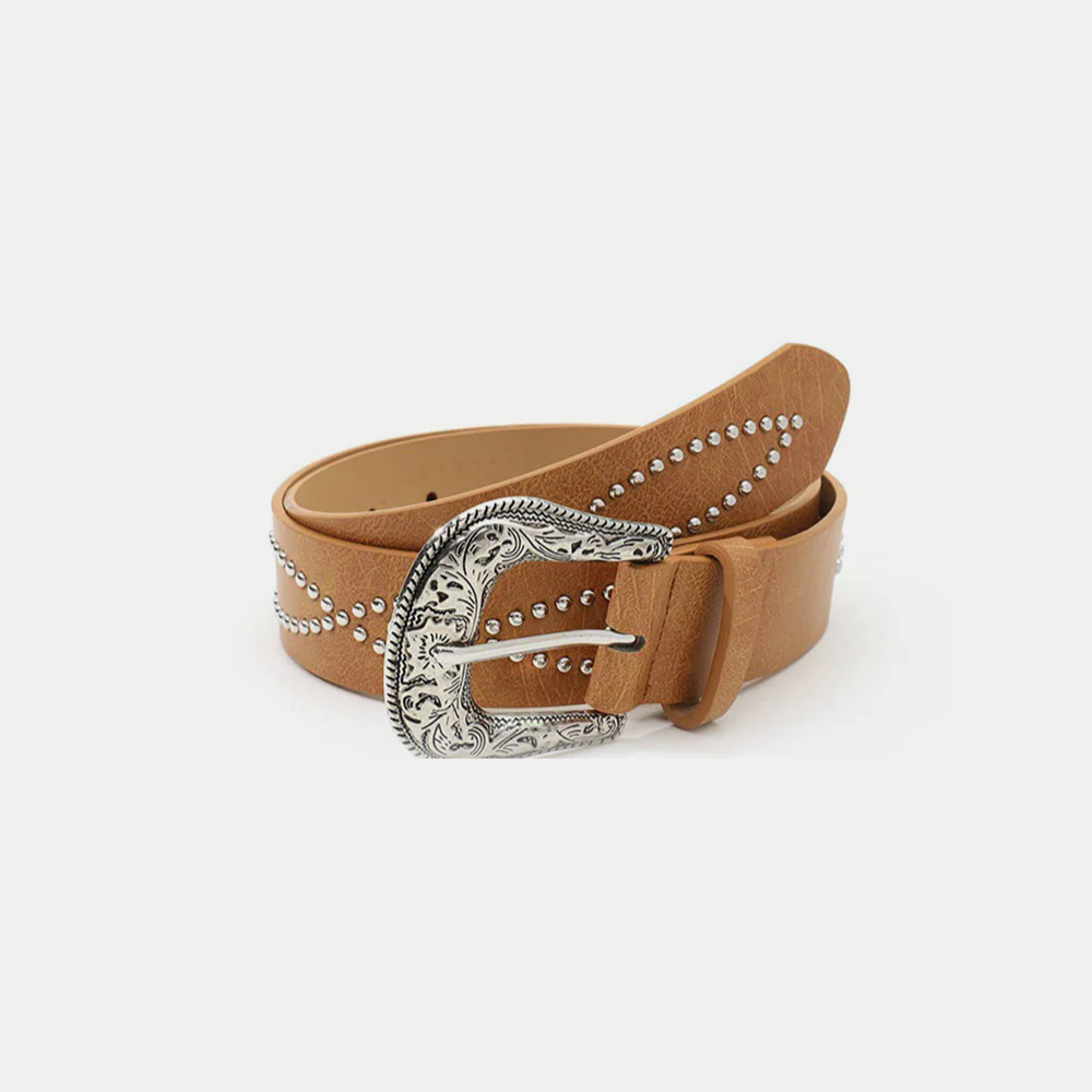 PU Leather Rhinestone Belt - Image 8
