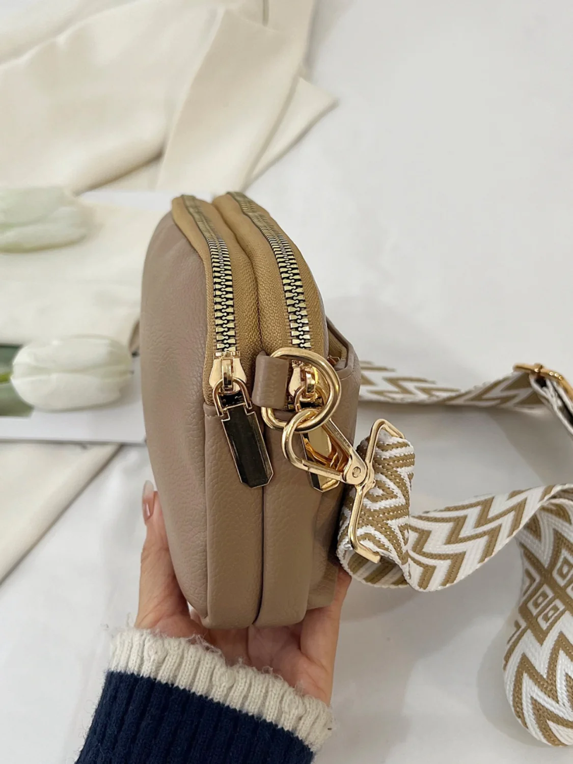 PU Leather Single Strap Crossbody Bag - Image 13