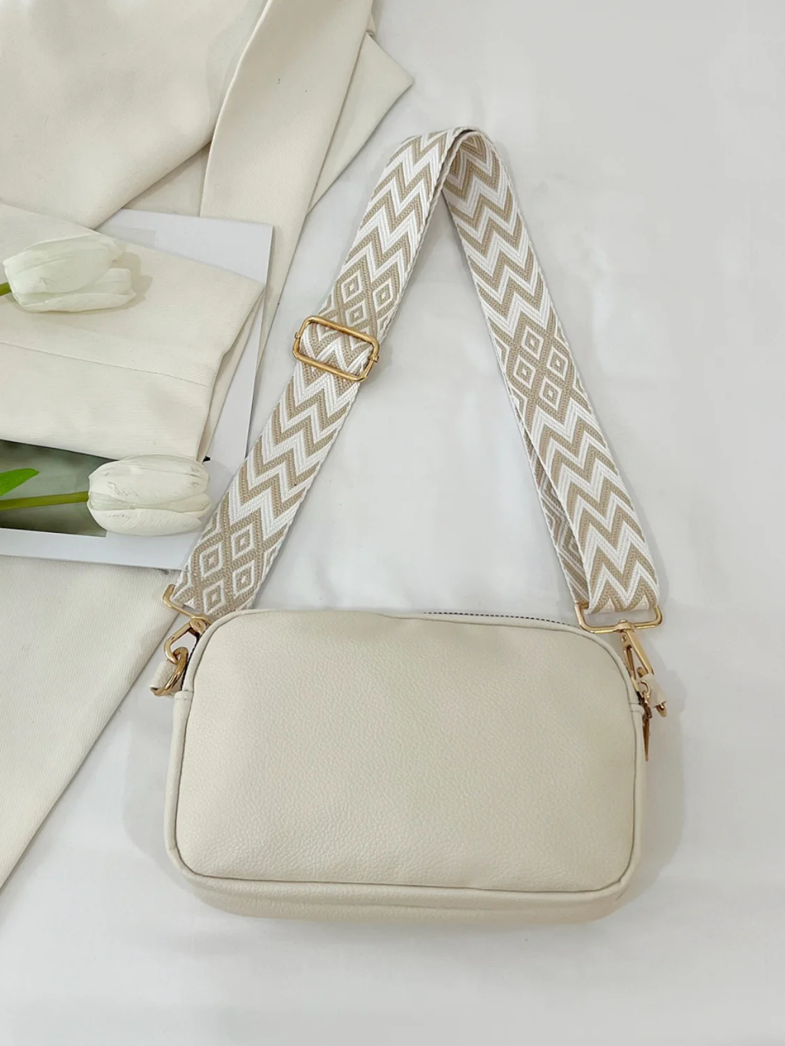 PU Leather Single Strap Crossbody Bag - Image 2