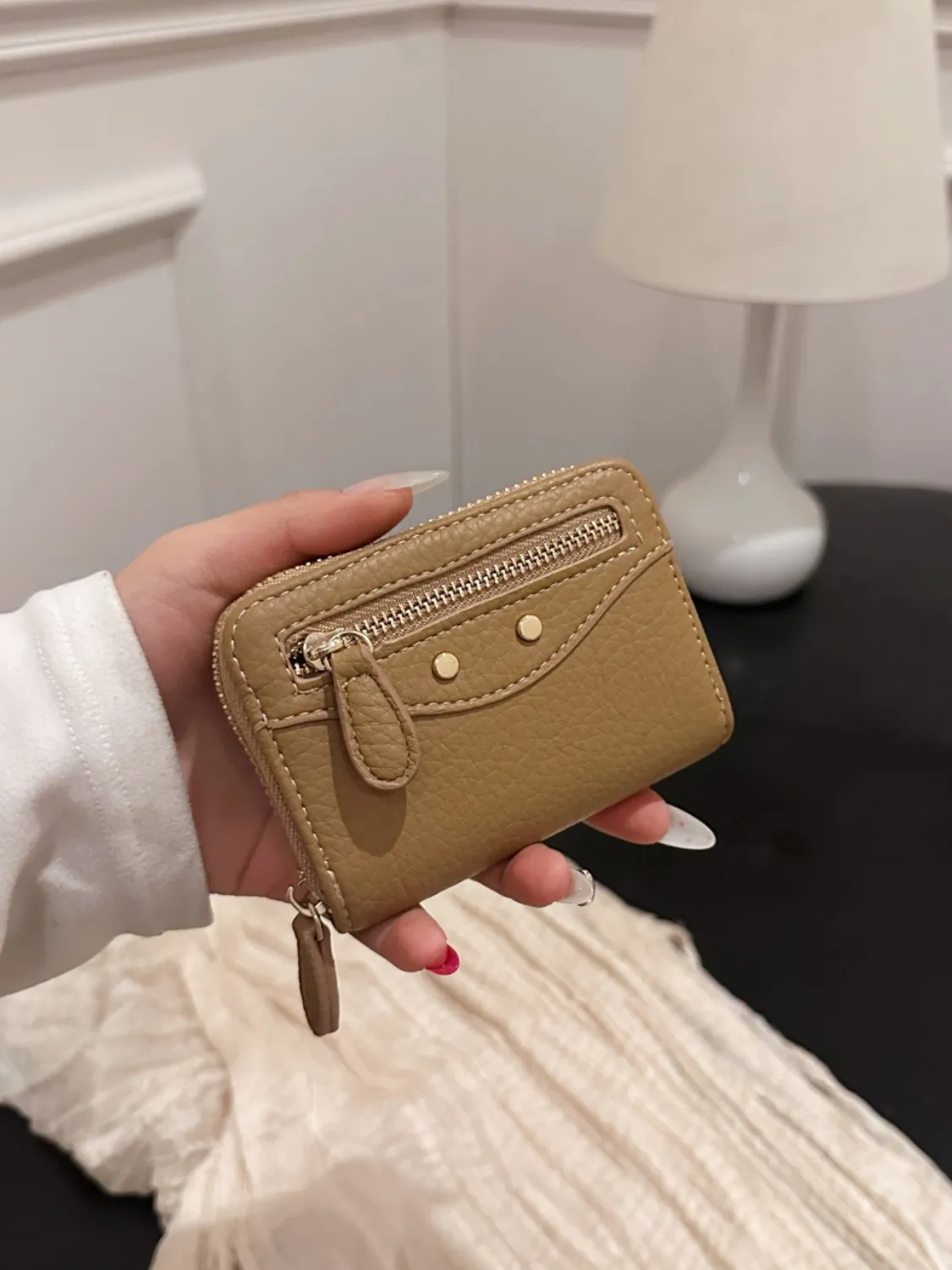 PU Leather Solid Color Card Case