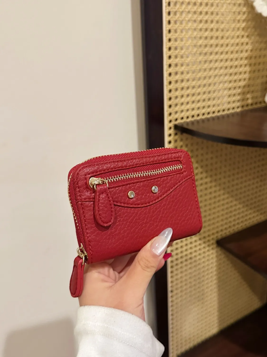 PU Leather Solid Color Card Case - Image 12