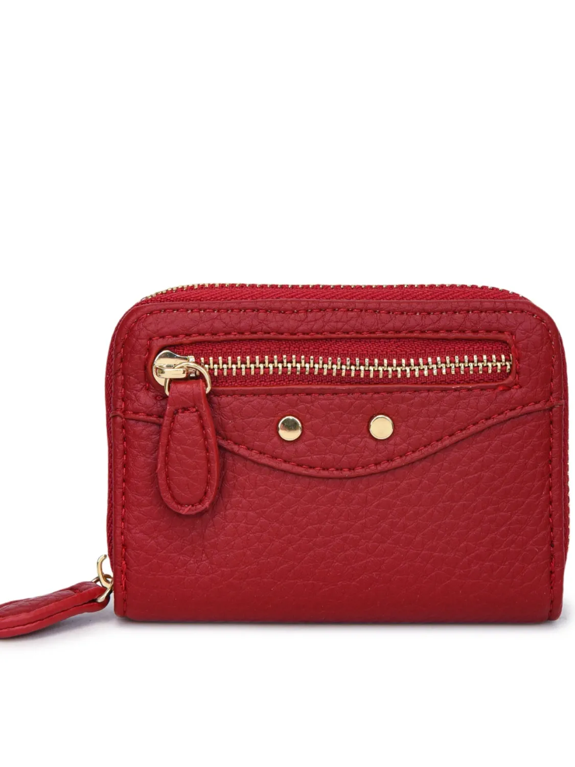 PU Leather Solid Color Card Case - Image 13