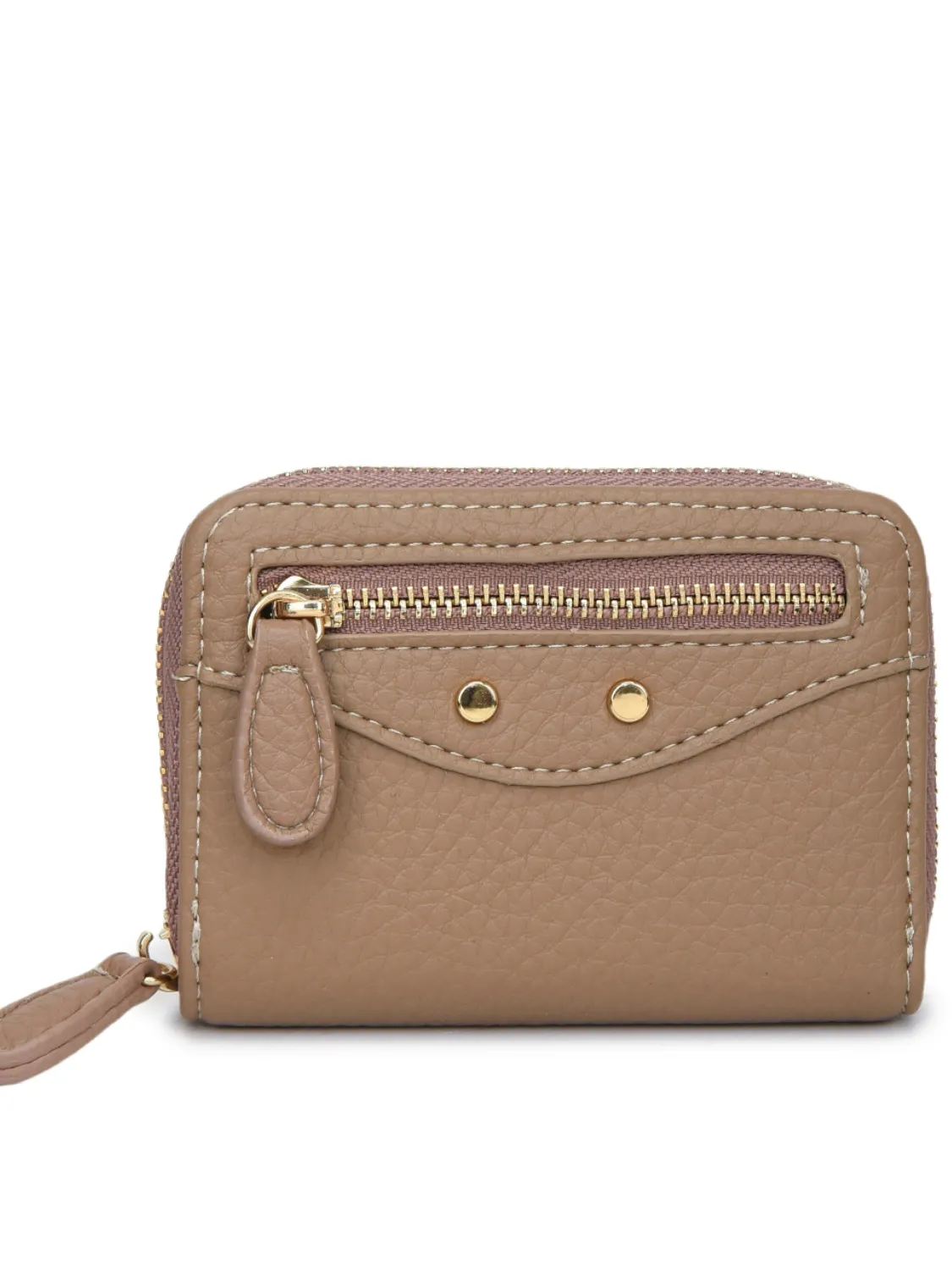 PU Leather Solid Color Card Case - Image 2