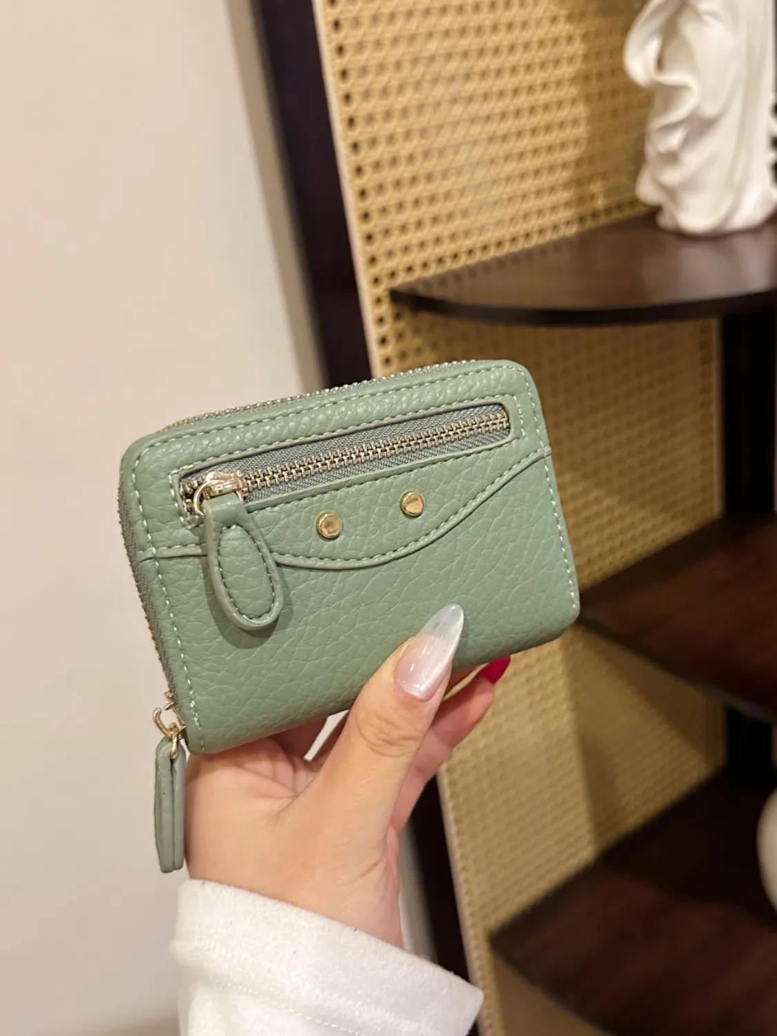 PU Leather Solid Color Card Case - Image 5