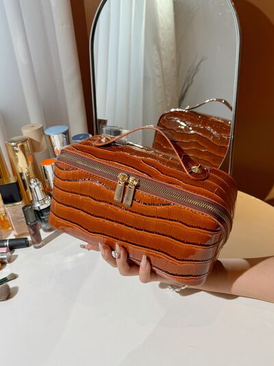 PU Leather Solid Color Wristlet - Image 5