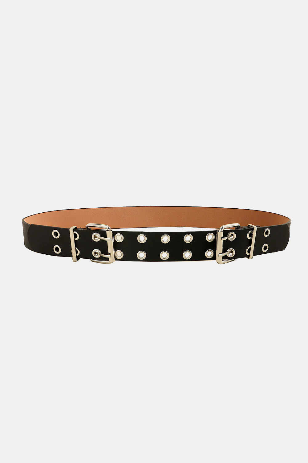 PU Leather Two Row Eyelet Belt - Image 2