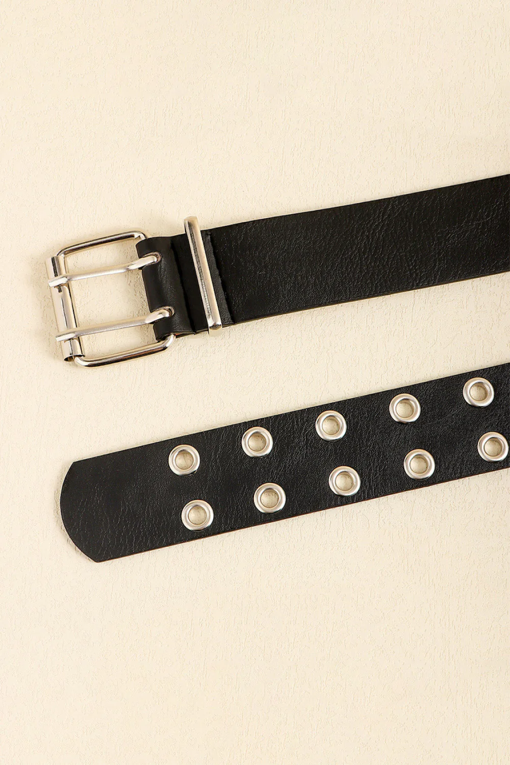 PU Leather Two Row Eyelet Belt - Image 5