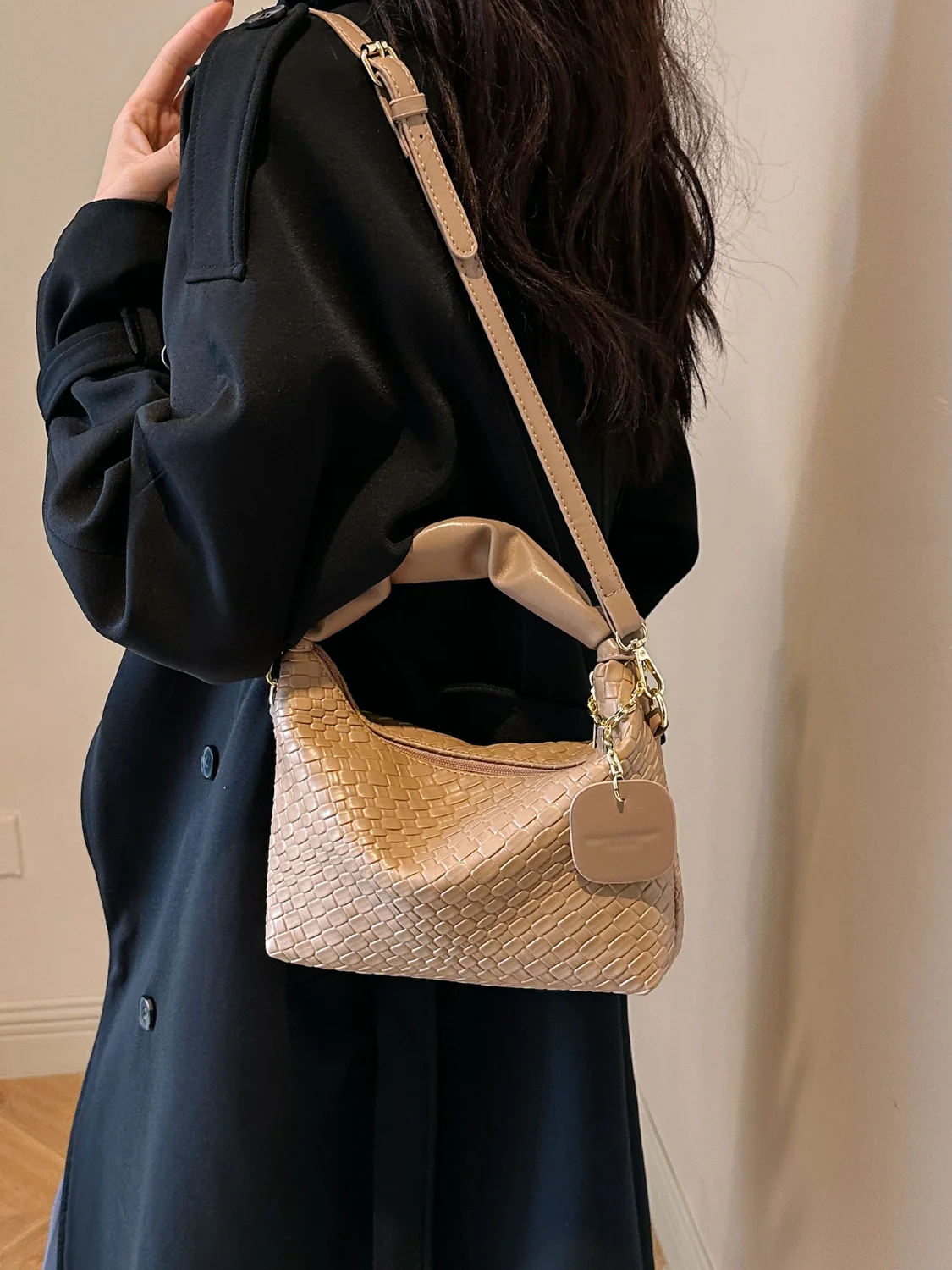 PU Leather Woven Crossbody Bag - Image 19