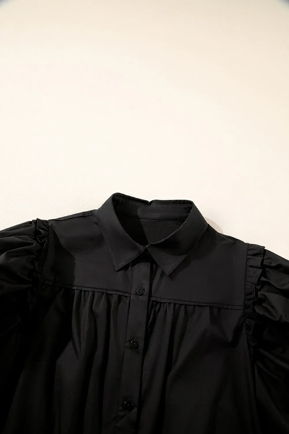 Puff Sleeve Button Down Shirt - Image 9
