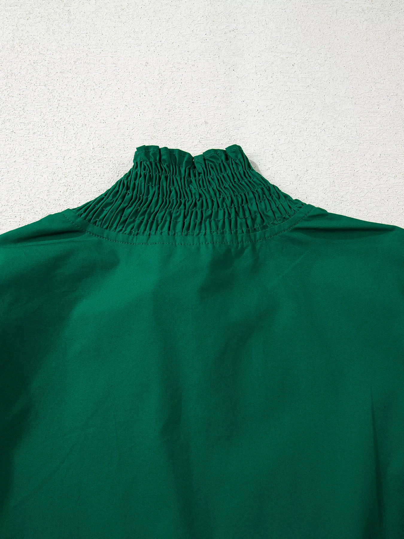 Puffy Flounce Sleeve Leopard Trim V Neck Blouse - Image 6
