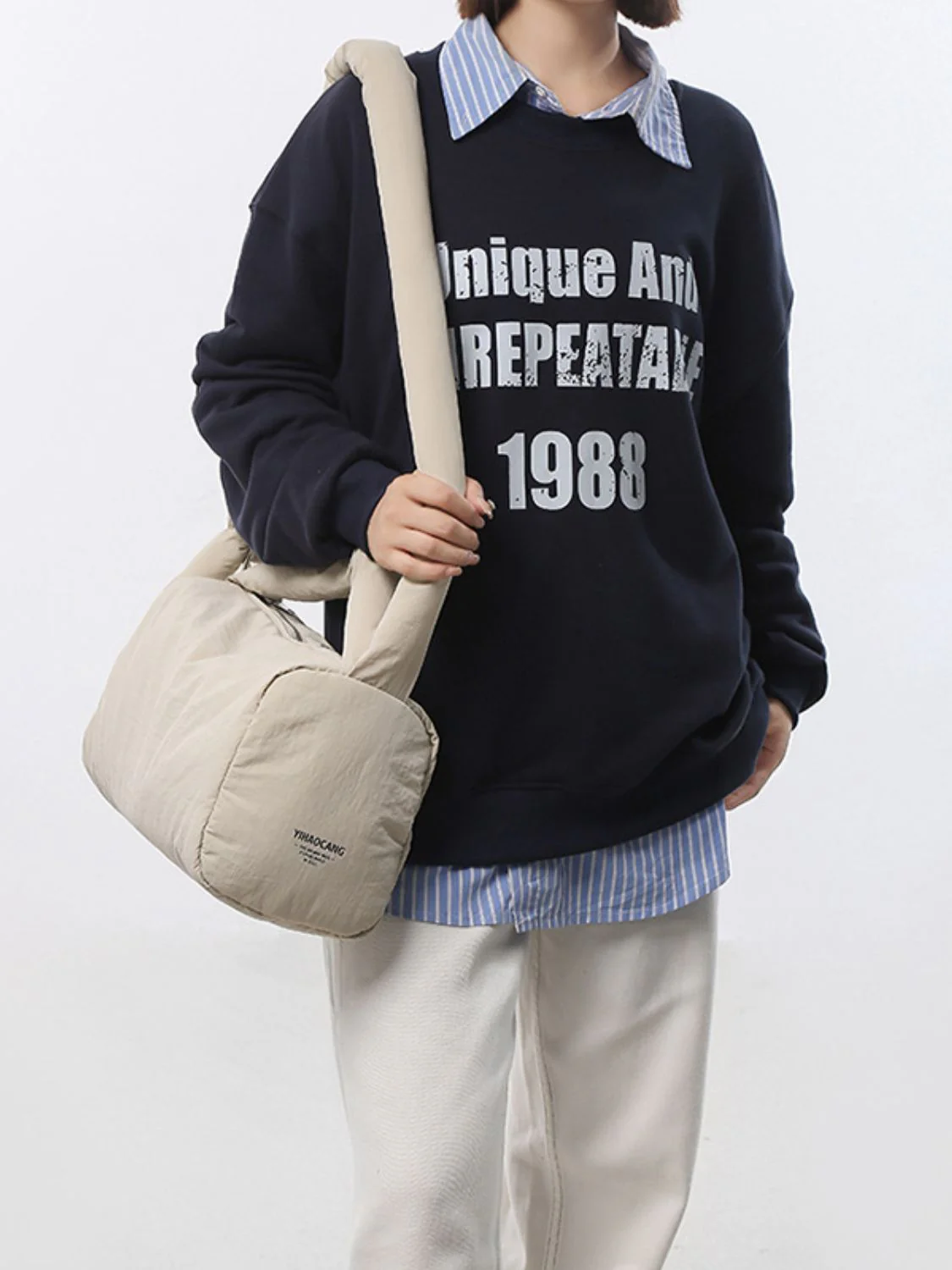 Puffy Nylon Medium Crossbody Bag - Image 3