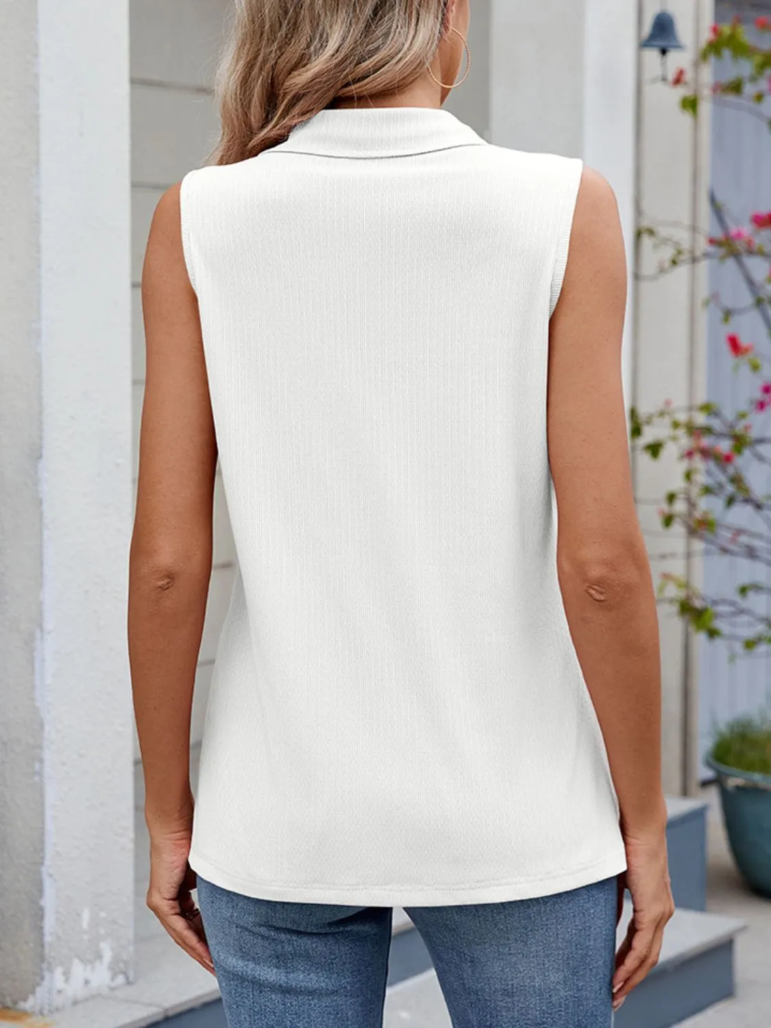 Quarter Zip Collared Tank - Image 10