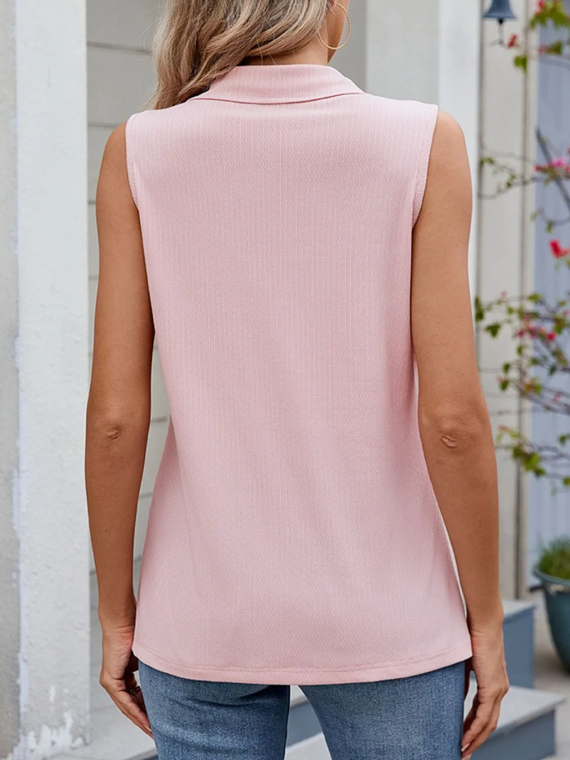 Quarter Zip Collared Tank - Image 19