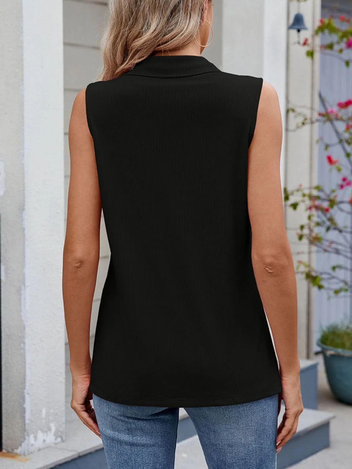 Quarter Zip Collared Tank - Image 5