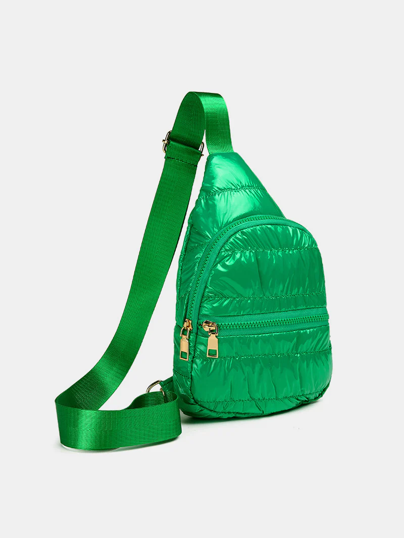 Quilted Adjustable Strap Puffy Sling Bag - Image 12