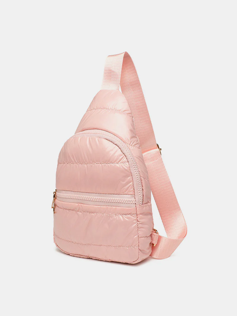 Quilted Adjustable Strap Puffy Sling Bag - Image 5