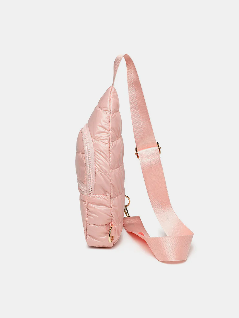 Quilted Adjustable Strap Puffy Sling Bag - Image 6