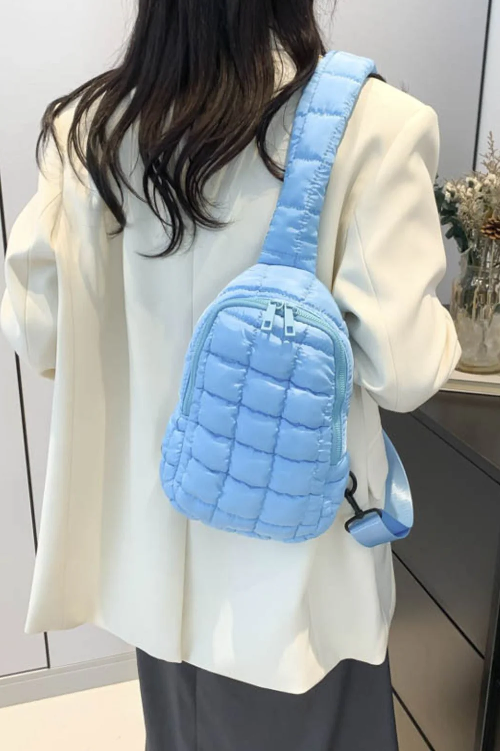 Quilted Nylon Crossbody  Bag - Image 30