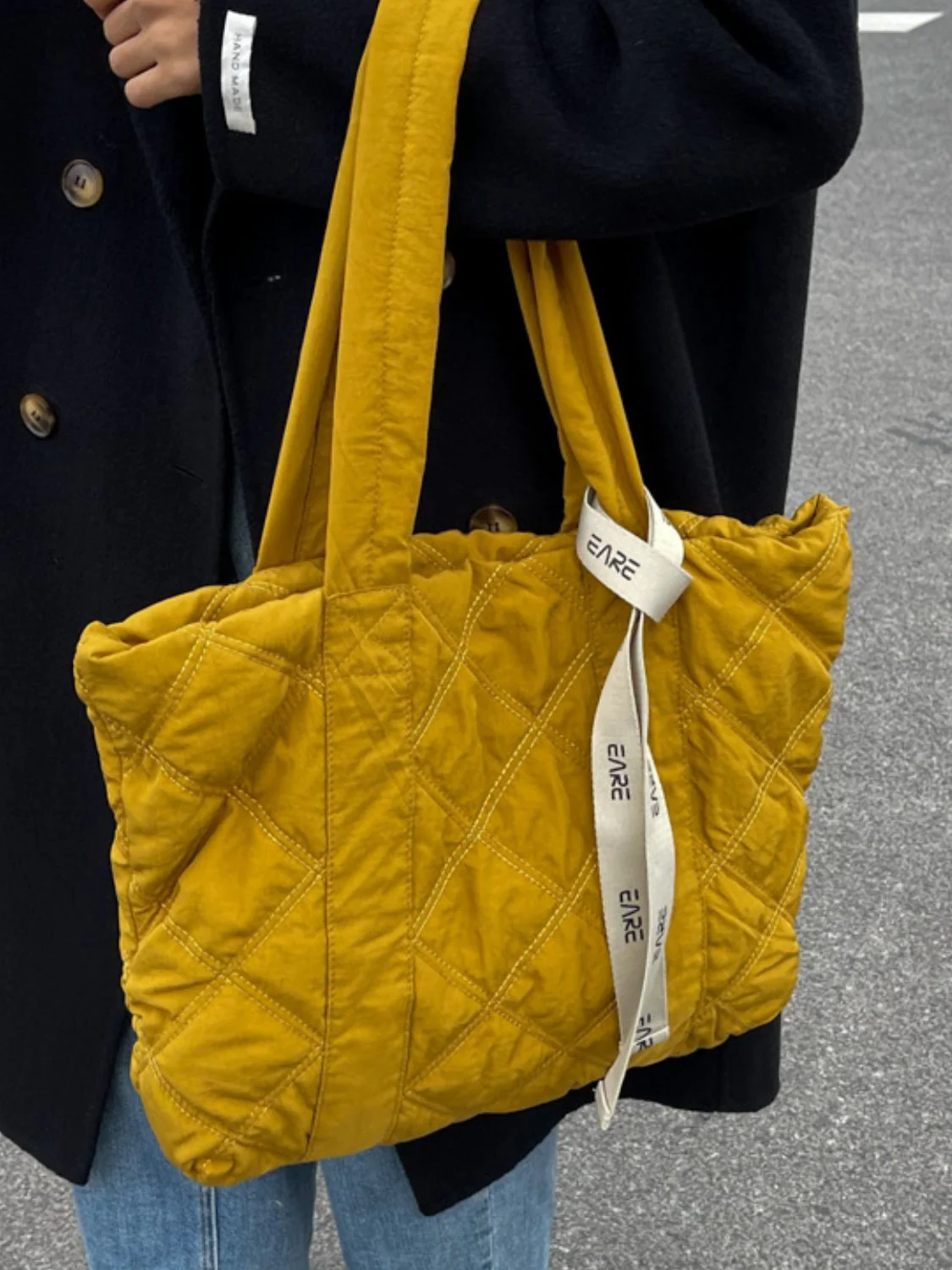 Quilted Nylon Large Tote Bag - Image 12