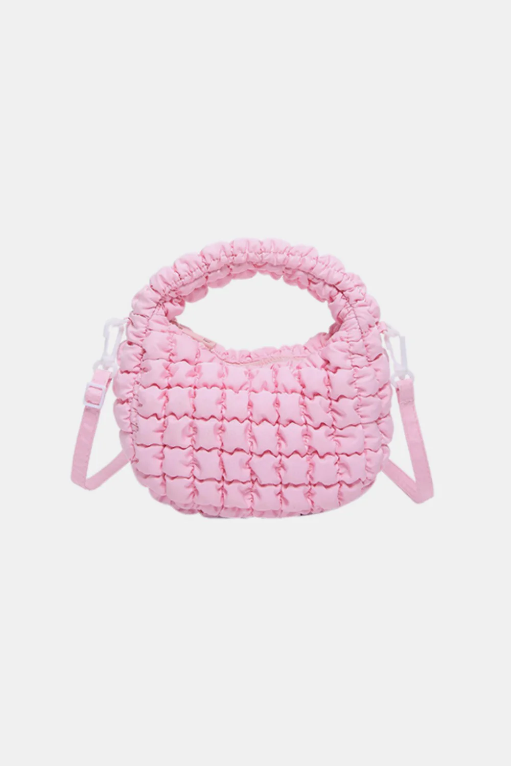Quilted Puffy Removable Strap Crossbody Bag - Image 11