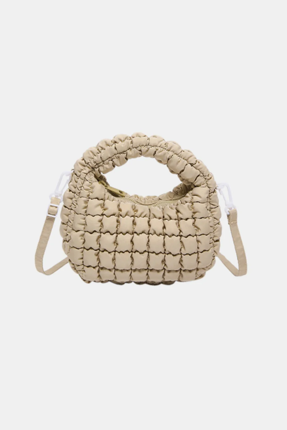 Quilted Puffy Removable Strap Crossbody Bag - Image 7