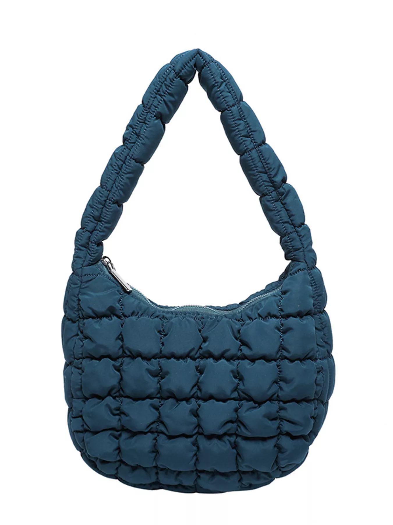 Quilted Ruched Shoulder Bag - Image 11