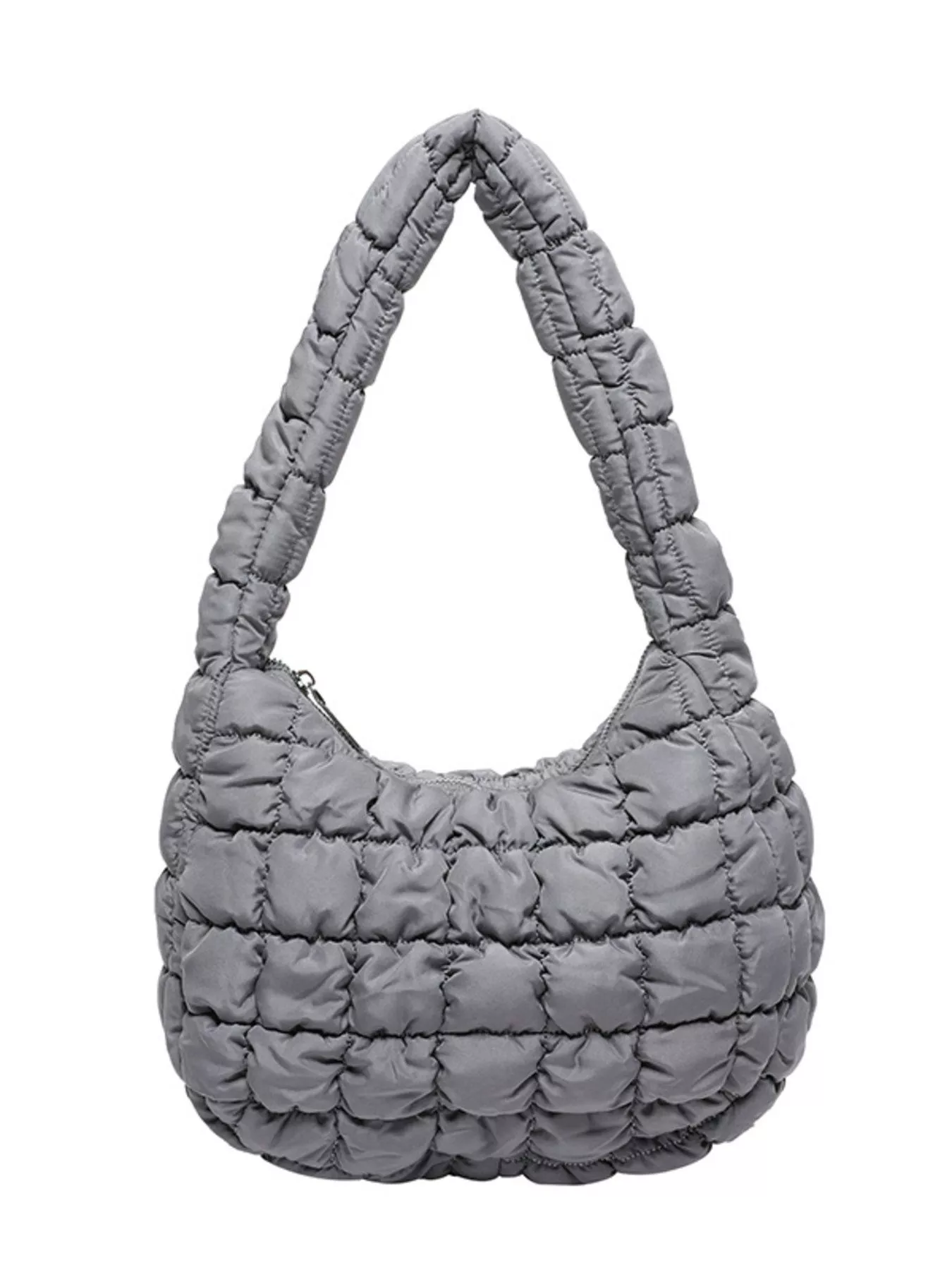 Quilted Ruched Shoulder Bag - Image 14
