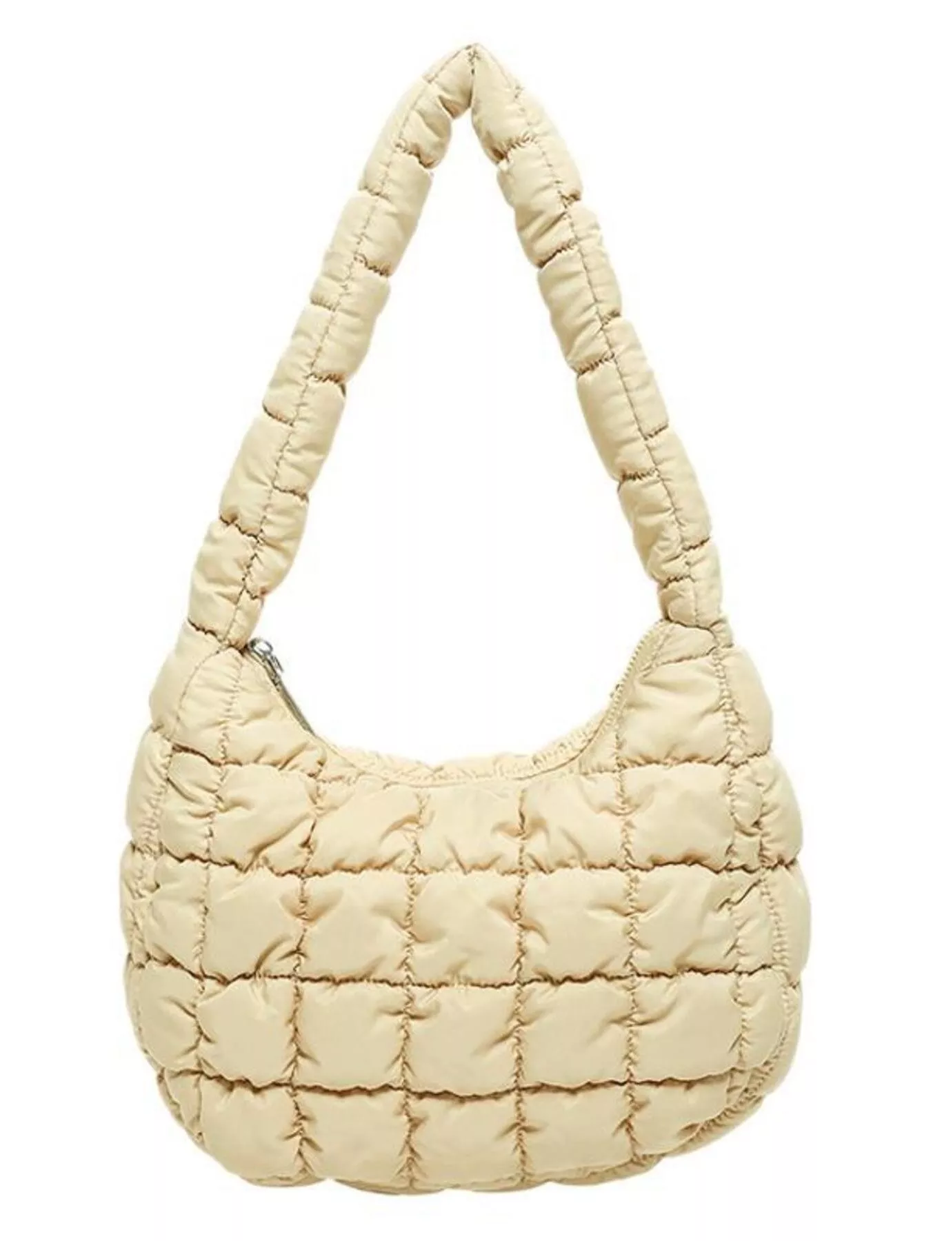 Quilted Ruched Shoulder Bag - Image 20