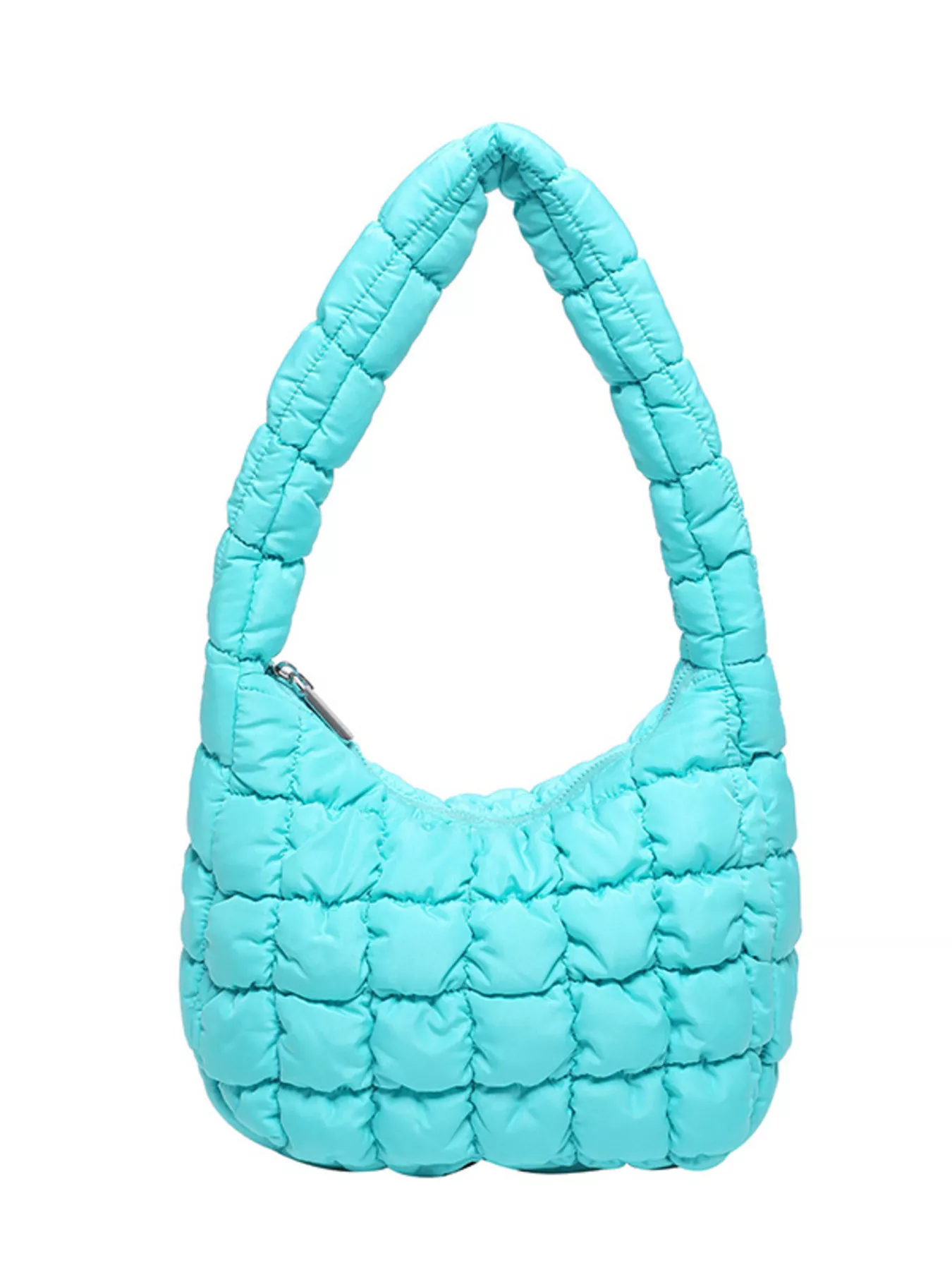 Quilted Ruched Shoulder Bag - Image 8