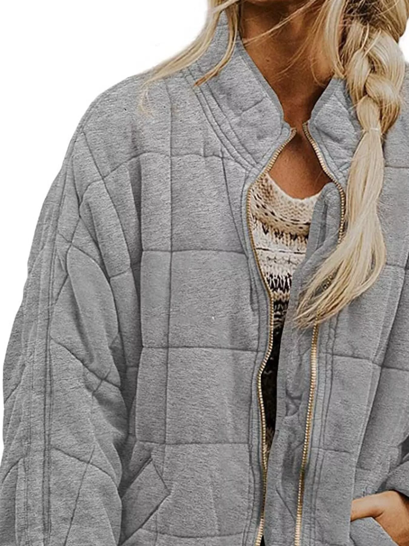 Quilted Zip Up Outerwear - Image 11