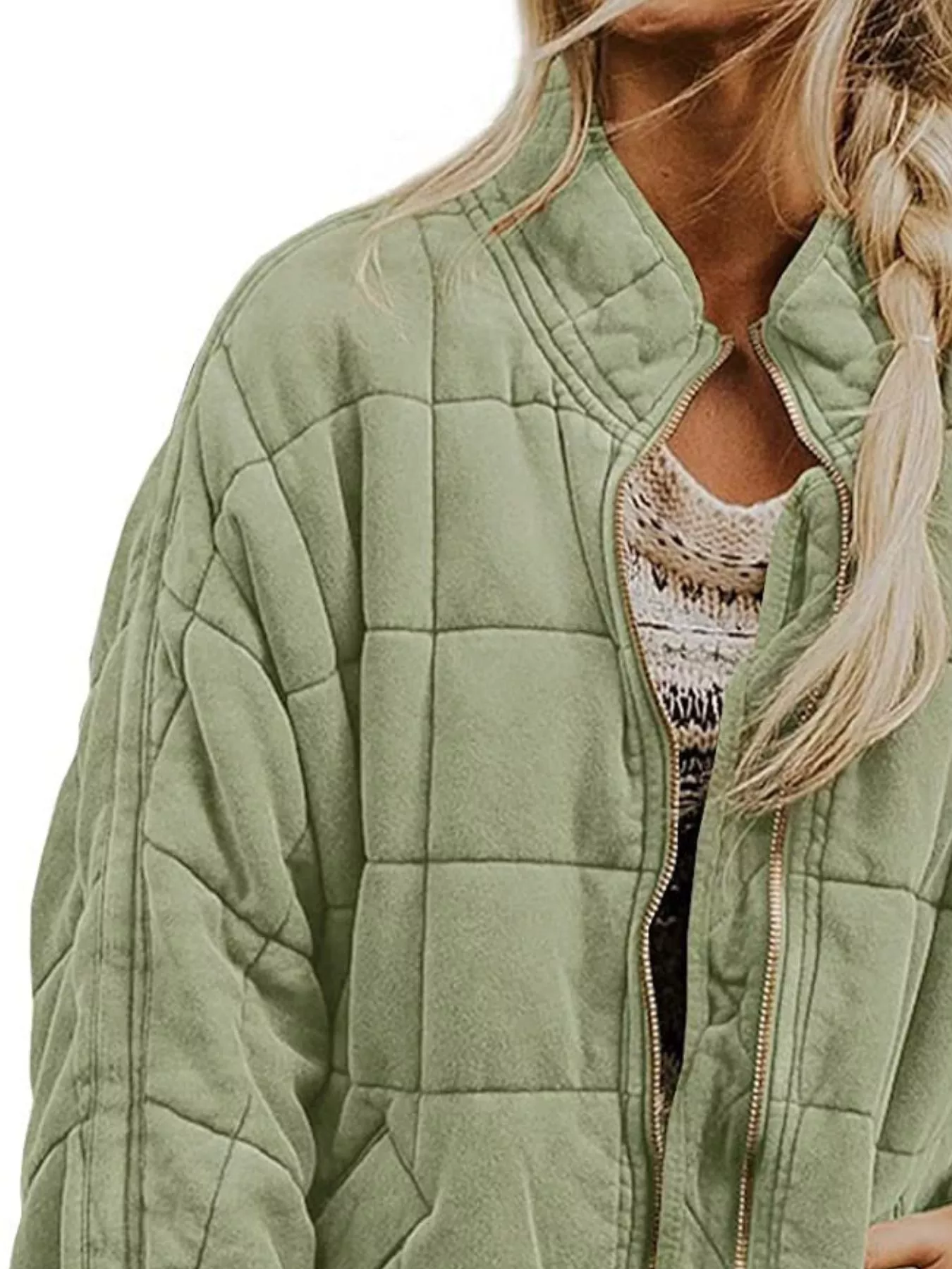 Quilted Zip Up Outerwear - Image 14