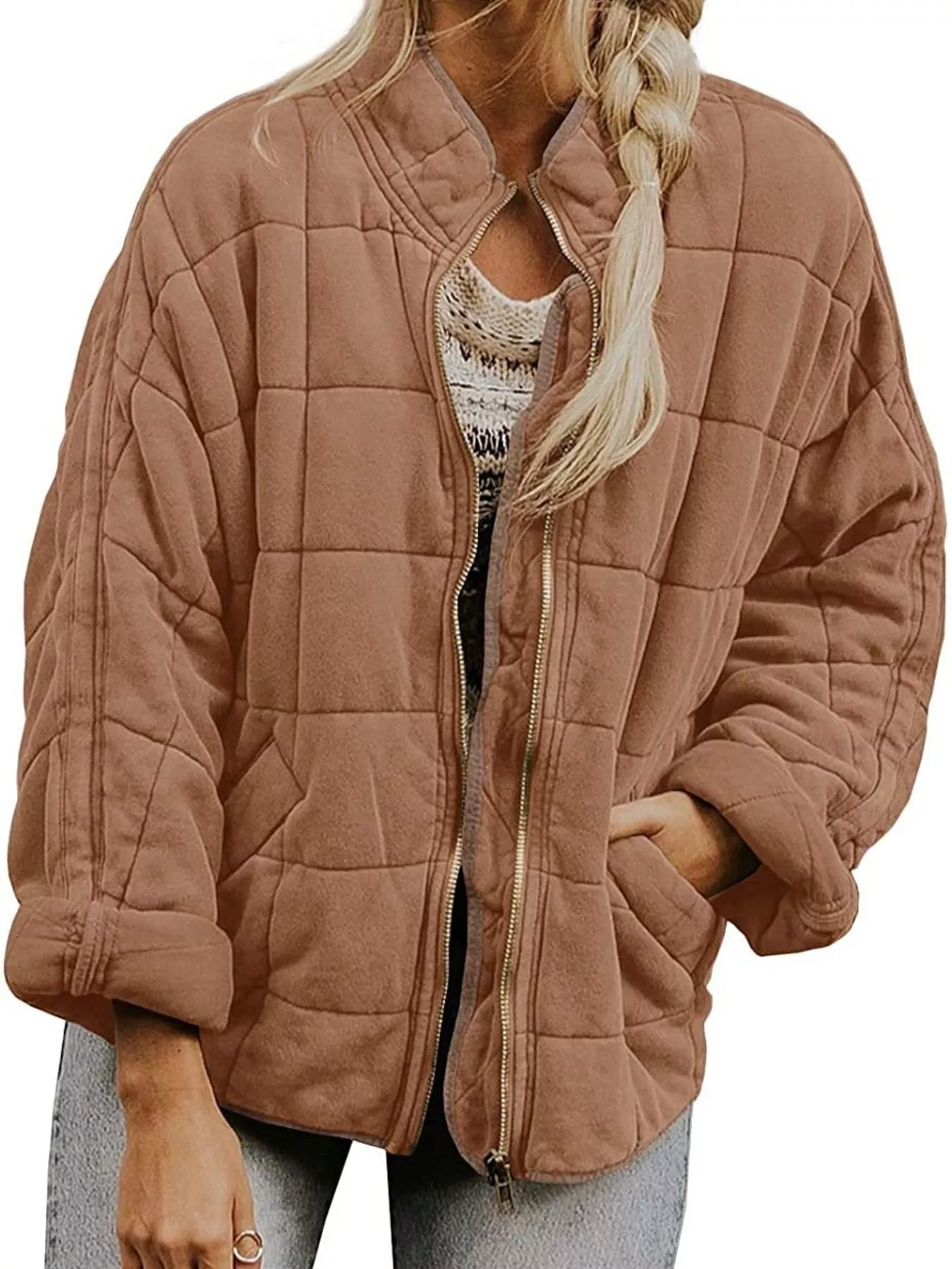 Quilted Zip Up Outerwear - Image 22