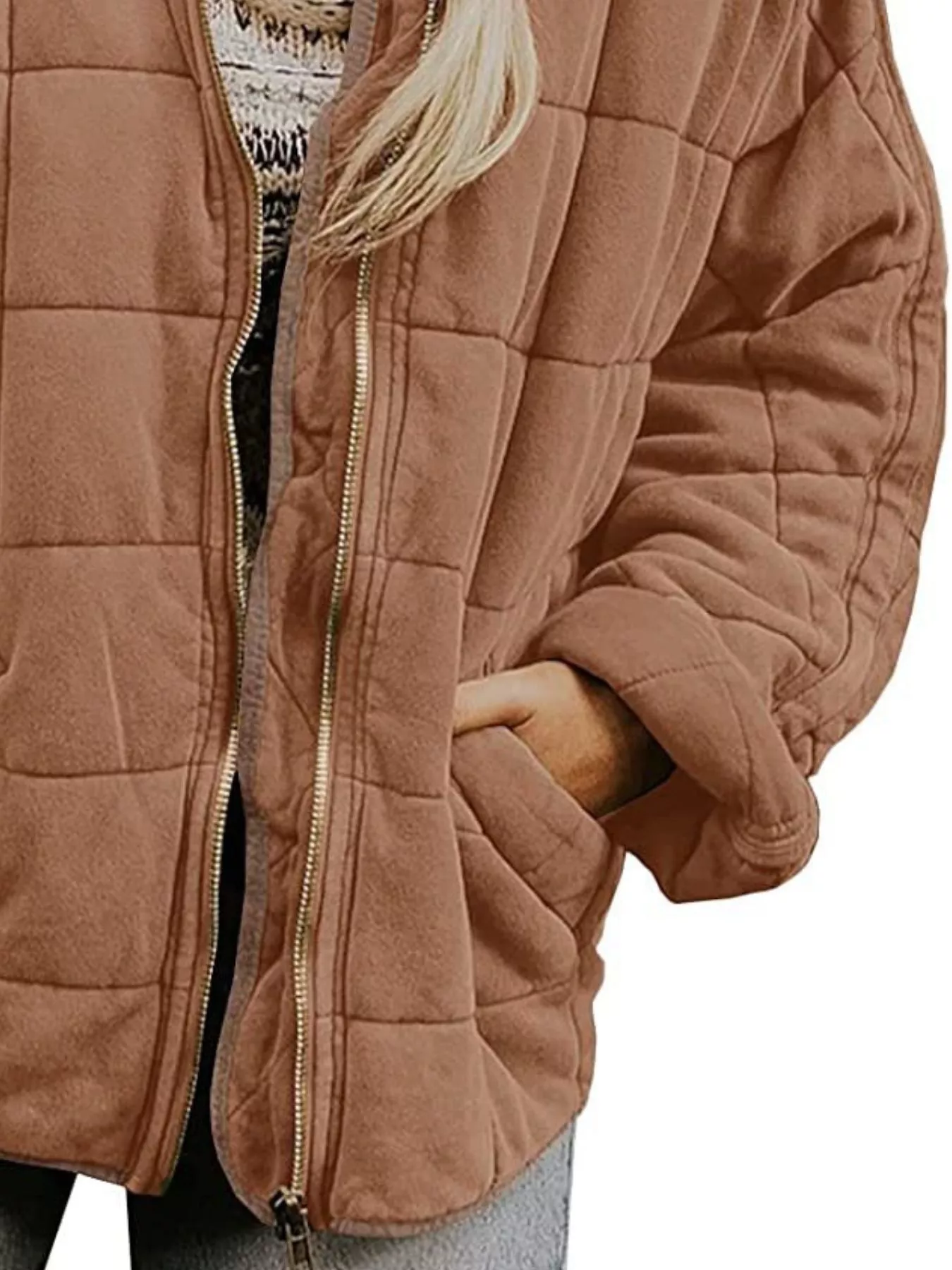 Quilted Zip Up Outerwear - Image 24