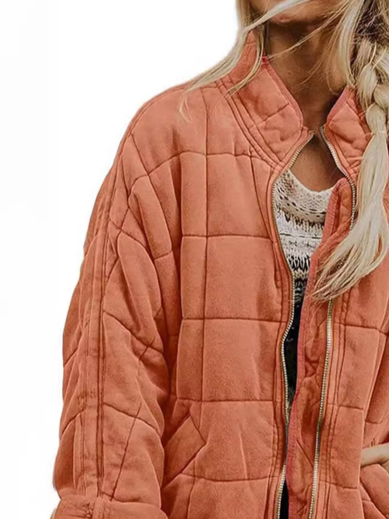 Quilted Zip Up Outerwear - Image 29