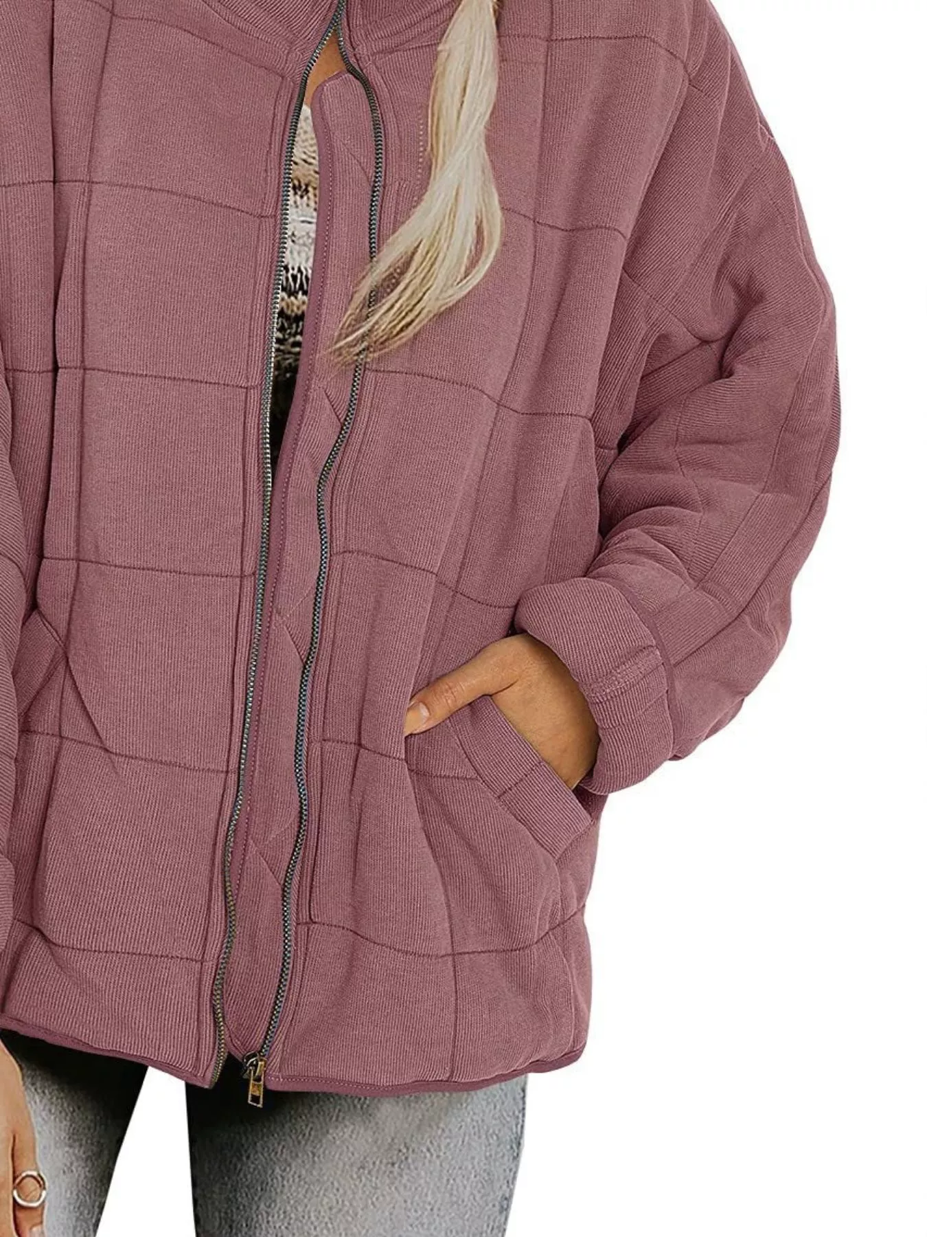 Quilted Zip Up Outerwear - Image 33