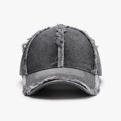 Raw Hem Cotton Baseball Cap - Image 10