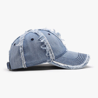 Raw Hem Cotton Baseball Cap - Image 2