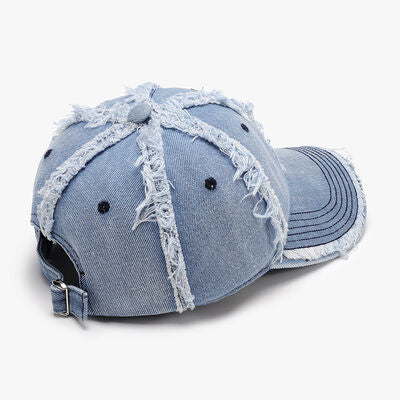 Raw Hem Cotton Baseball Cap - Image 3