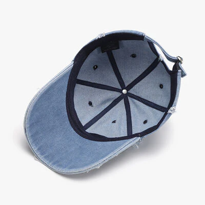 Raw Hem Cotton Baseball Cap - Image 4