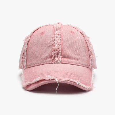 Raw Hem Cotton Baseball Cap - Image 6