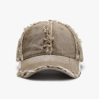 Raw Hem Cotton Baseball Cap - Image 8