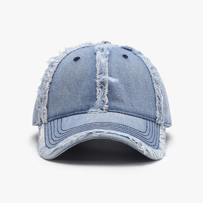 Raw Hem Cotton Baseball Cap - Image 9