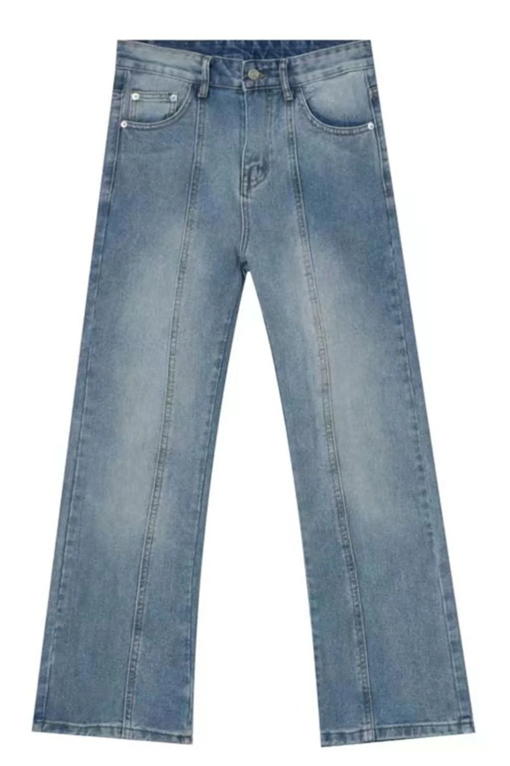 Raw Hem Jeans with Pockets - Image 5