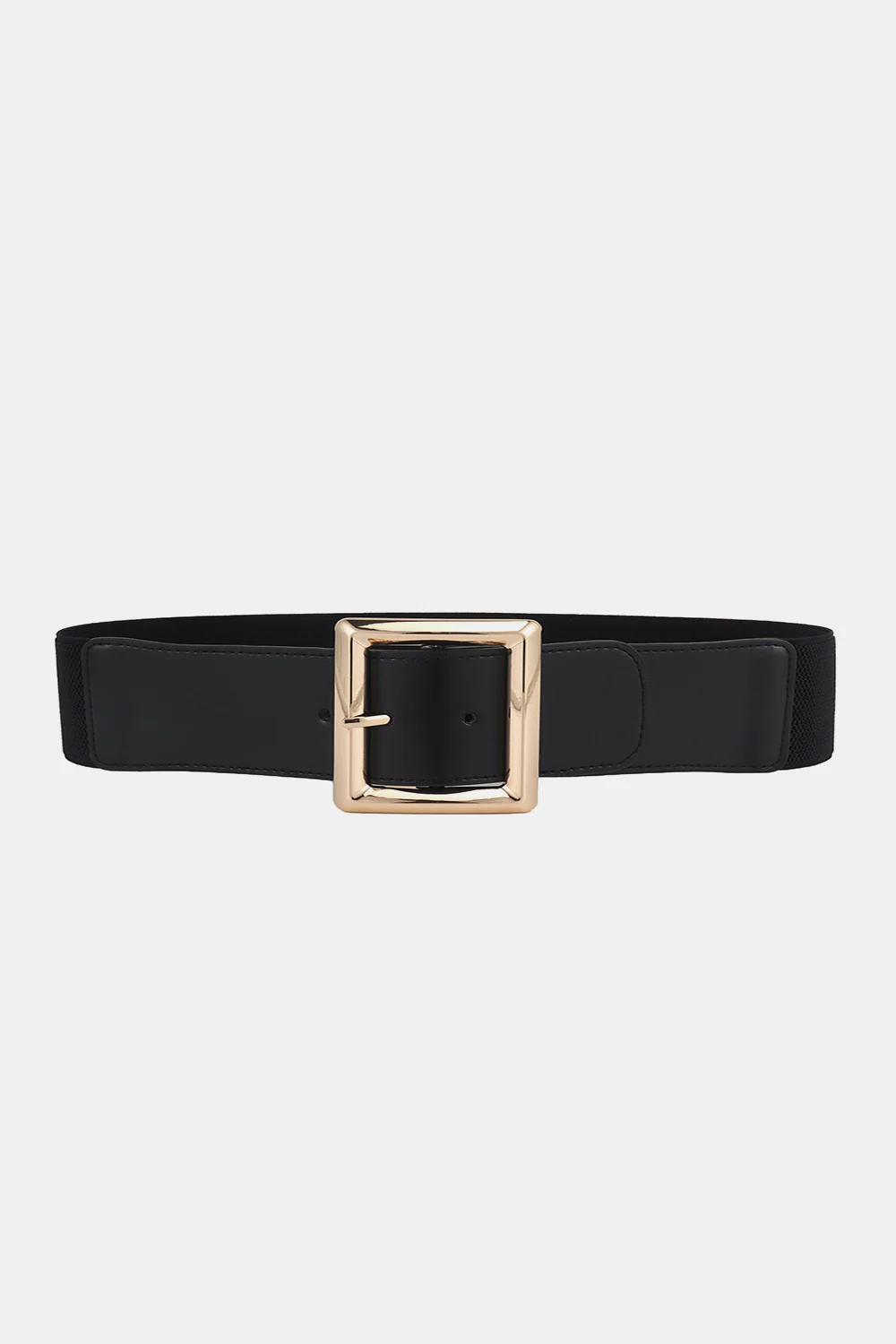 Rectangle Buckle Elastic Wide Belt - Image 2