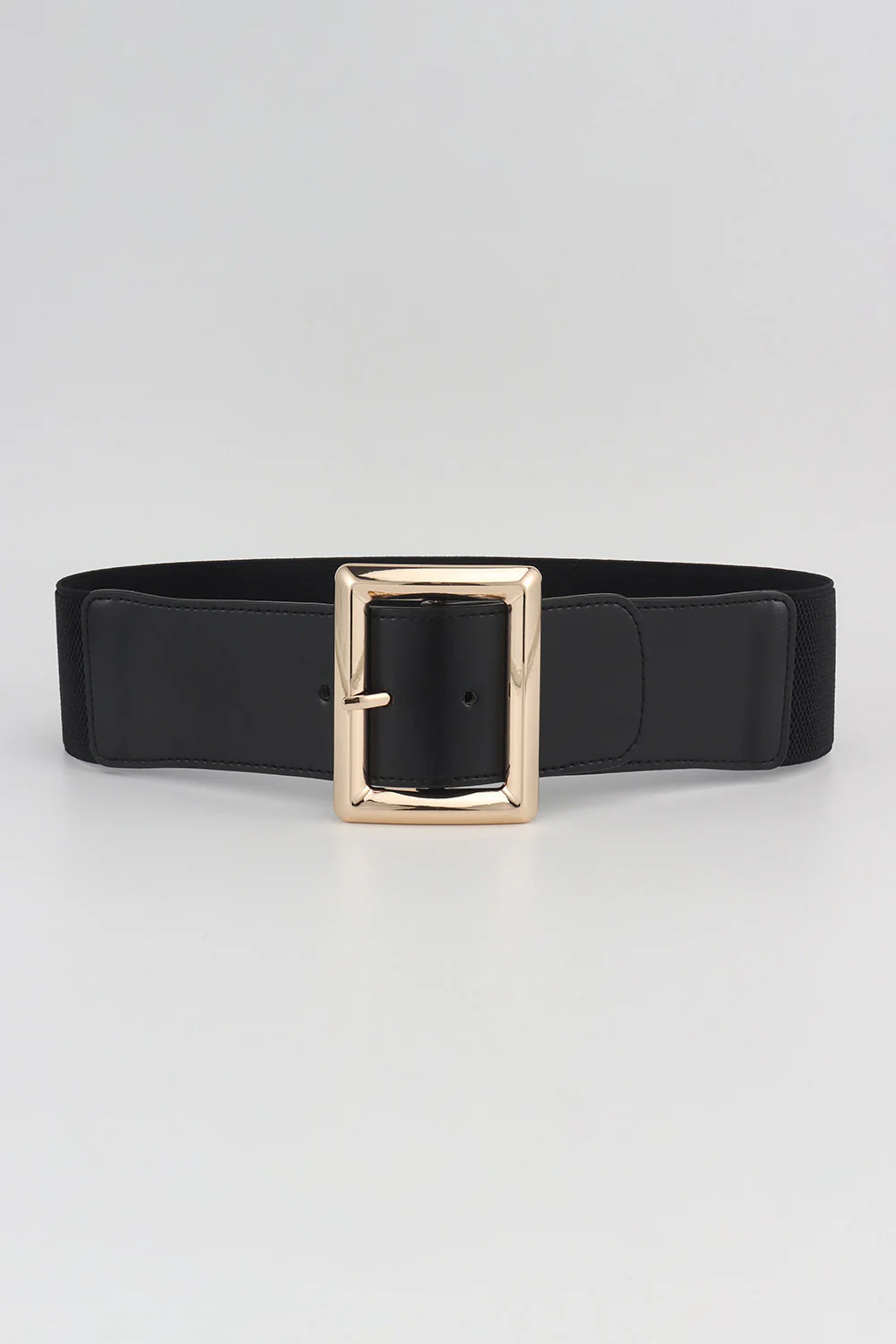 Rectangle Buckle Elastic Wide Belt - Image 3