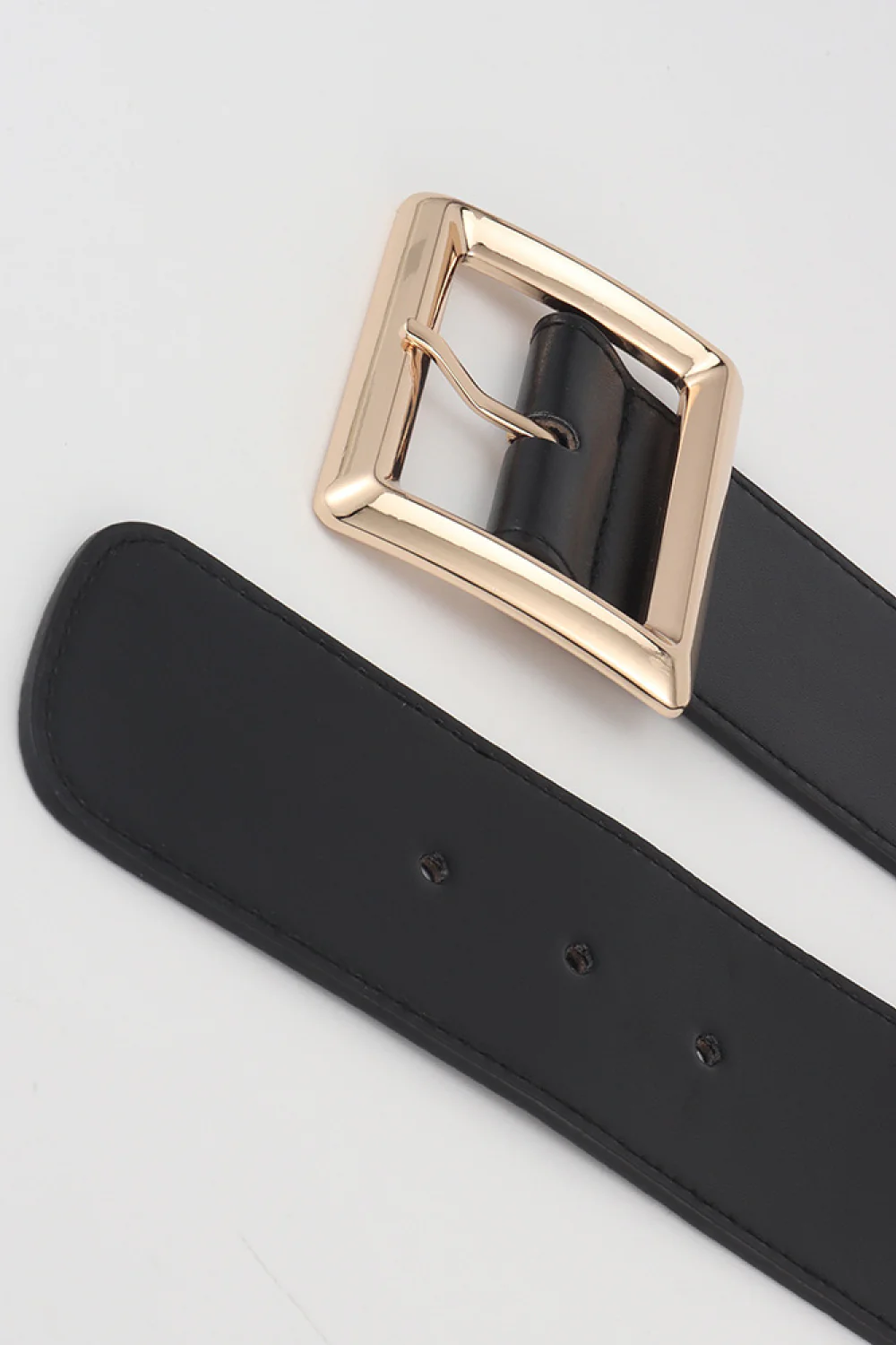 Rectangle Buckle Elastic Wide Belt - Image 6
